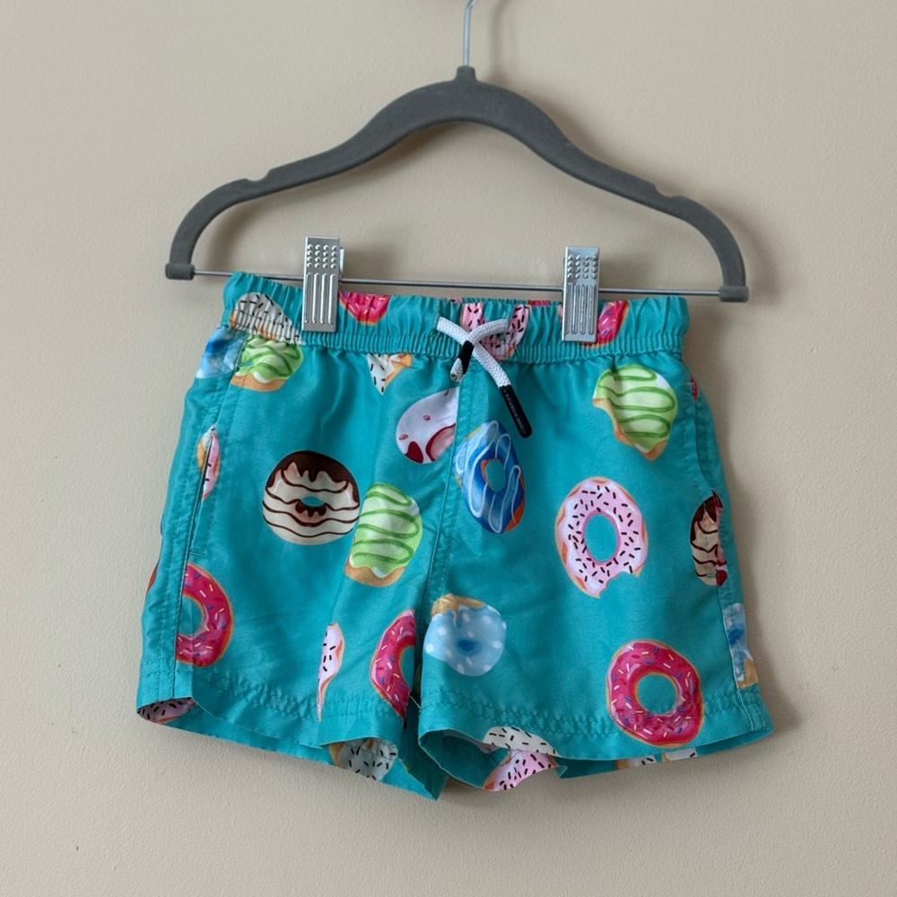 Kids Swim Trunks with Donut Print
